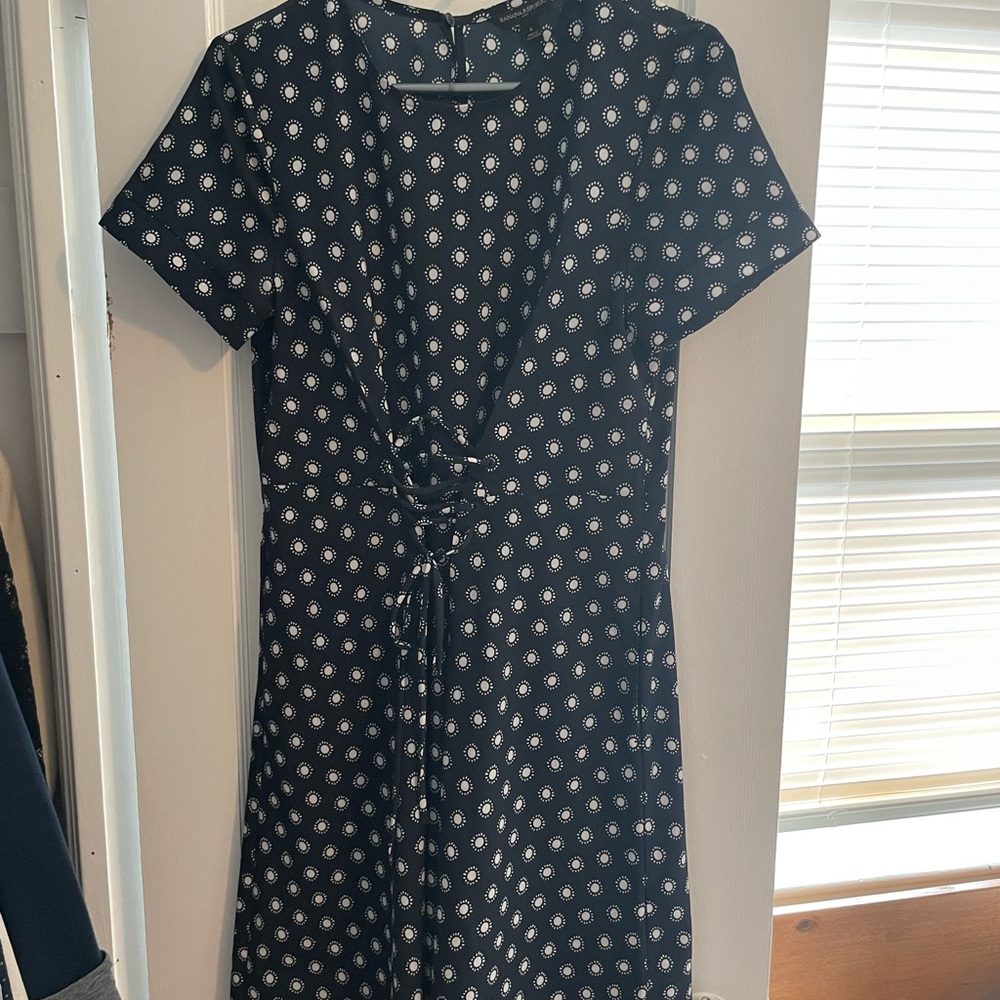 Banana Republic Blue Fit and Flare Midi Dress